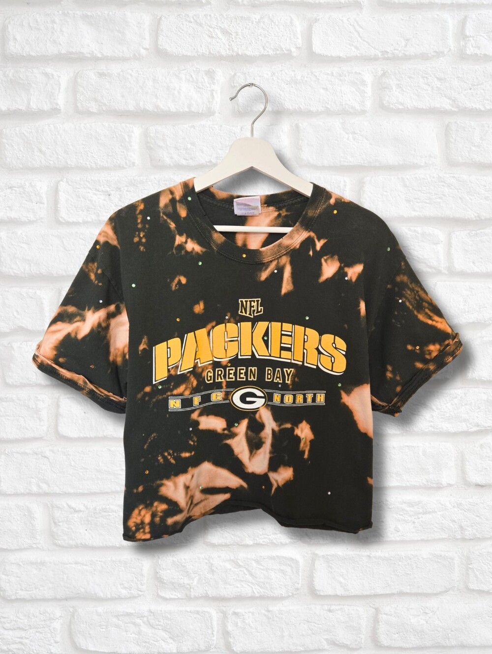 Green Bay Packers Crop Top W/Rhinestones